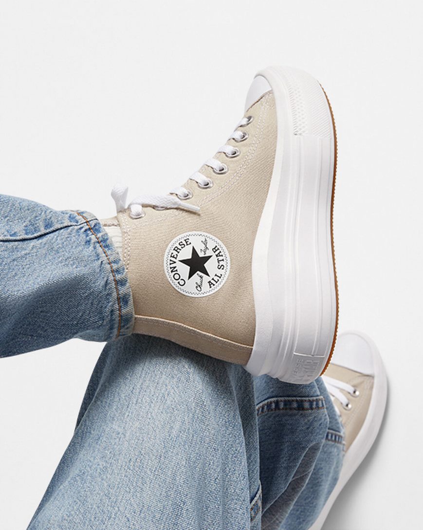 Topanky Na Platforme Converse Chuck Taylor All Star Move Vysoke Damske Siva Biele Siva | SK CZRYL1